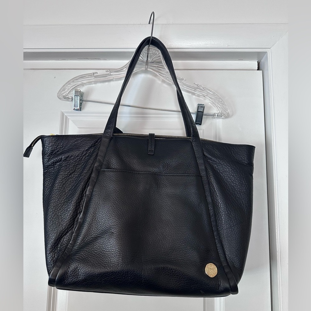 Vince Camuto Black Leather Laptop Bag